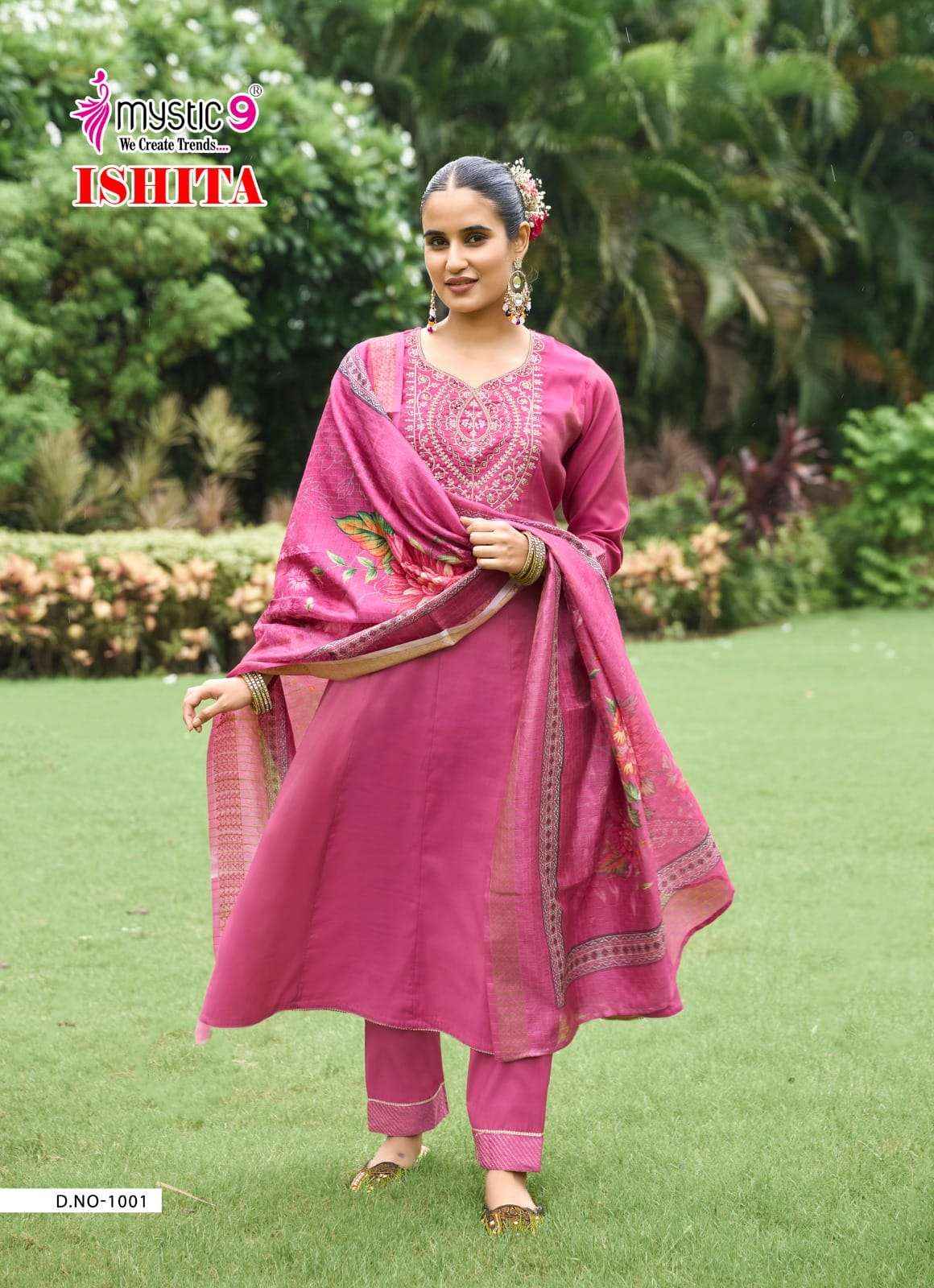 Mystic 9 Ishita Vol 1 Anarkali Style Premium Designs Wholesale Rate ( 8 Pcs Catalog )