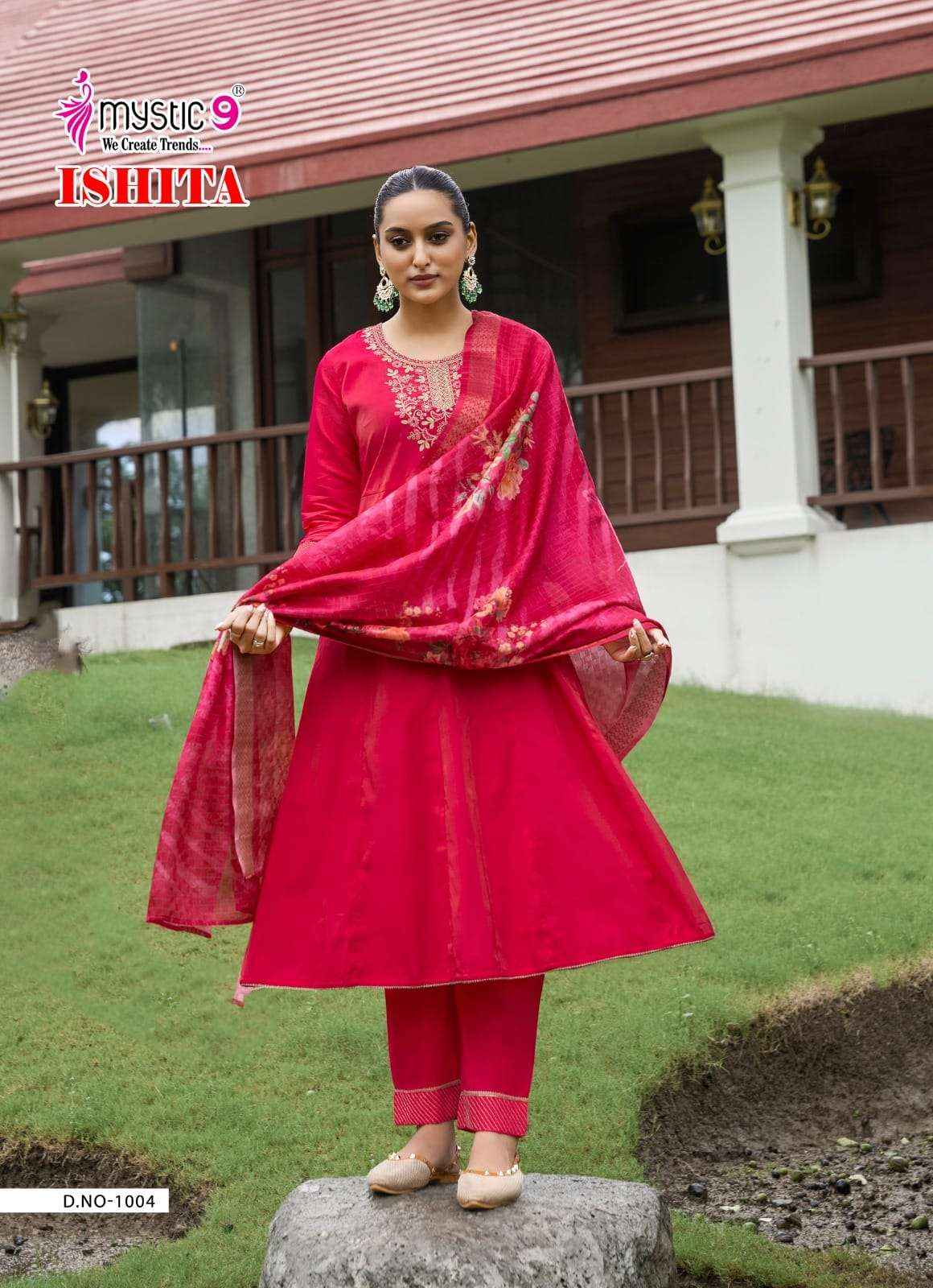 Mystic 9 Ishita Vol 1 Anarkali Style Premium Designs Wholesale Rate ( 8 Pcs Catalog )