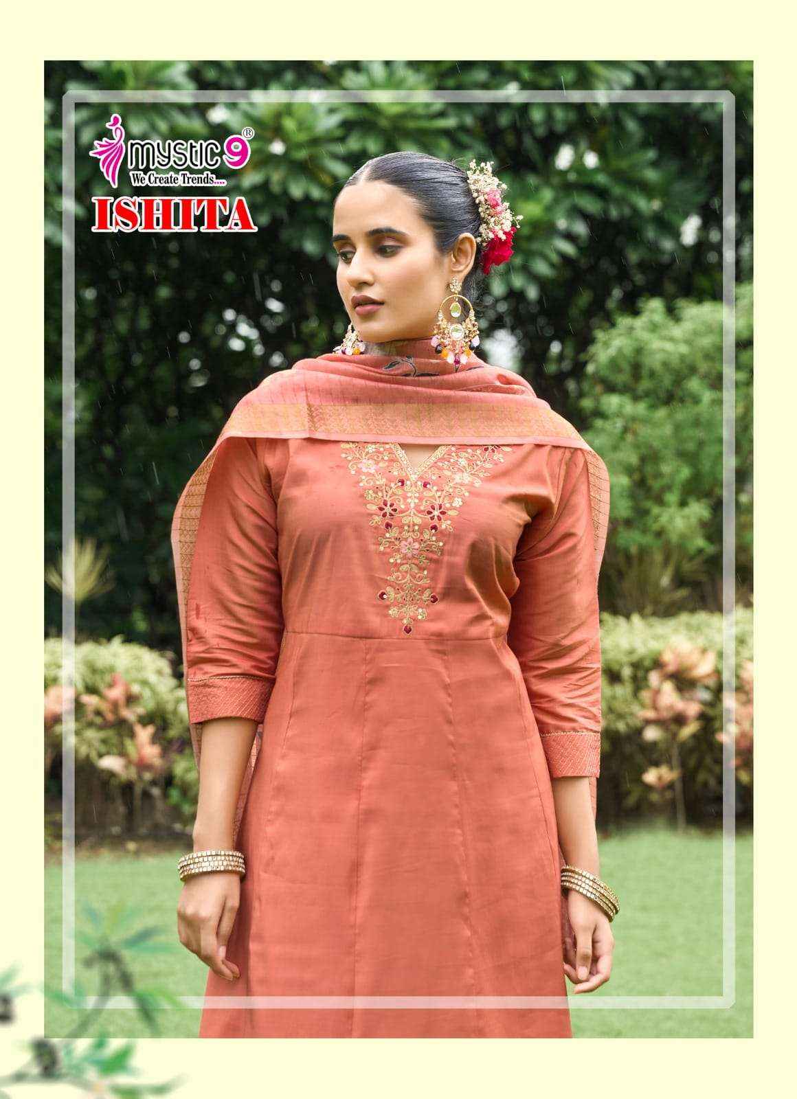 Mystic 9 Ishita Vol 1 Anarkali Style Premium Designs Wholesale Rate ( 8 Pcs Catalog )