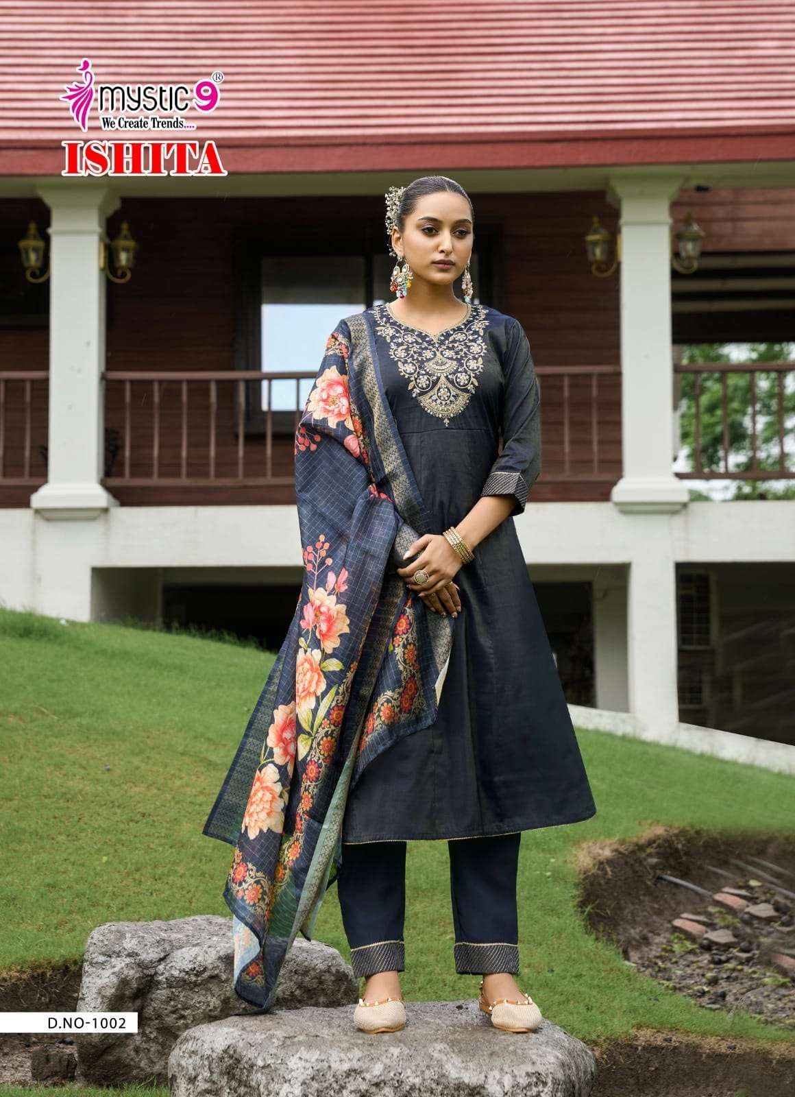 Mystic 9 Ishita Vol 1 Anarkali Style Premium Designs Wholesale Rate ( 8 Pcs Catalog )