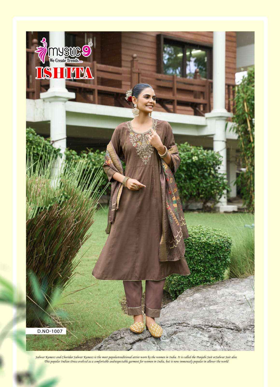Mystic 9 Ishita Vol 1 Anarkali Style Premium Designs Wholesale Rate ( 8 Pcs Catalog )
