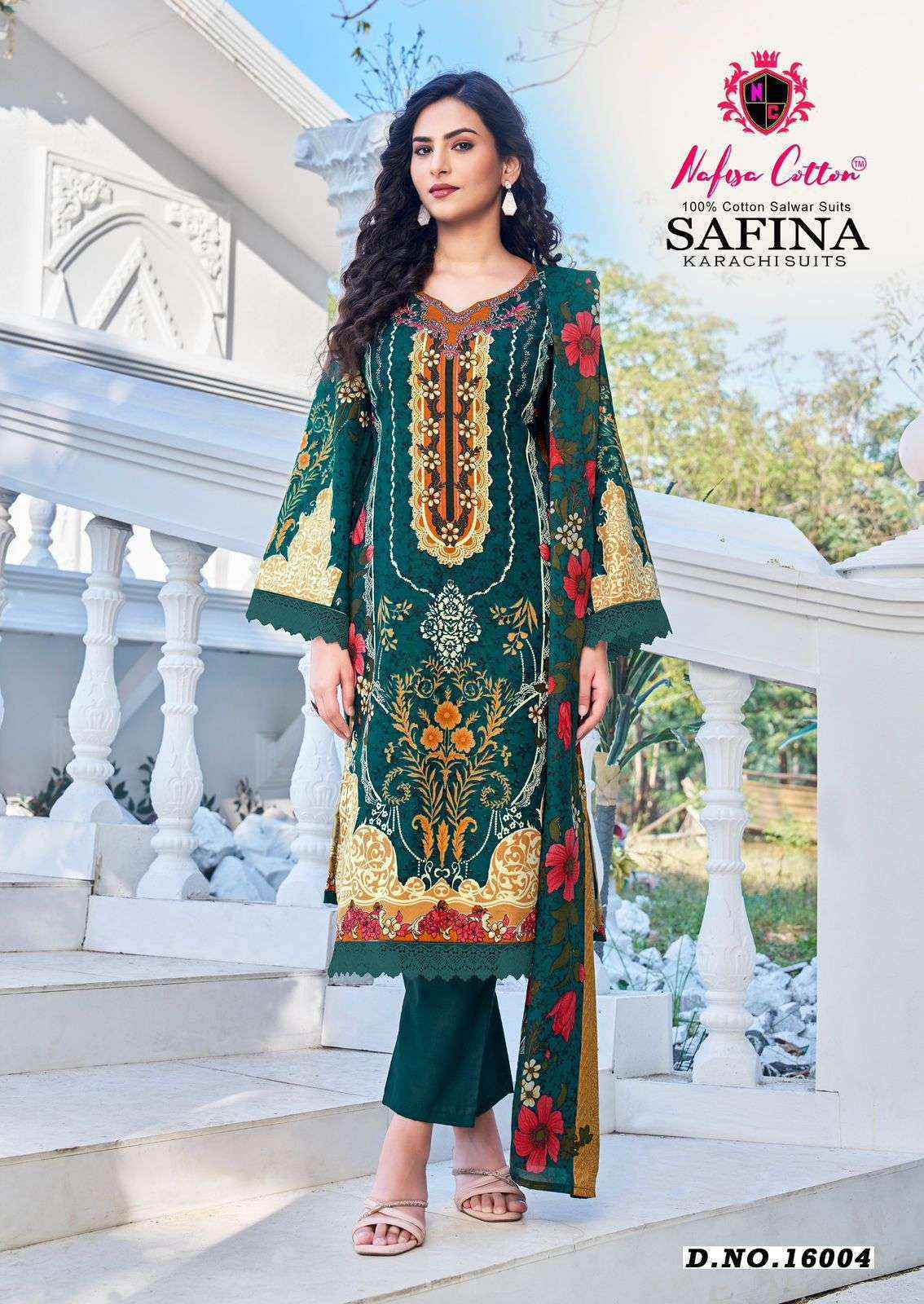 Nafisa Cotton Safina Vol 16 Cotton Salwar Kameez Wholesale Rate ( 6 Pcs Catalog )
