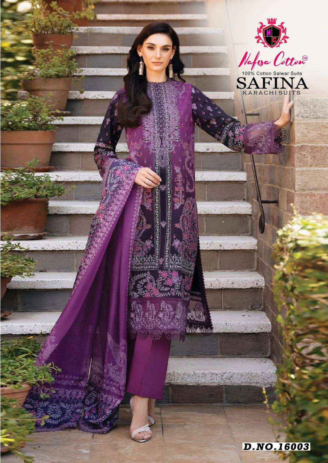 Nafisa Cotton Safina Vol 16 Cotton Salwar Kameez Wholesale Rate ( 6 Pcs Catalog )