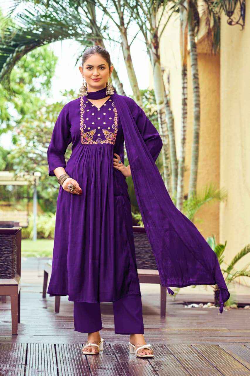 Ossm Gulmohar Premium Designs Kurti Pant Dupatta Set Wholesale Rate ( 6 Pcs Catalog )