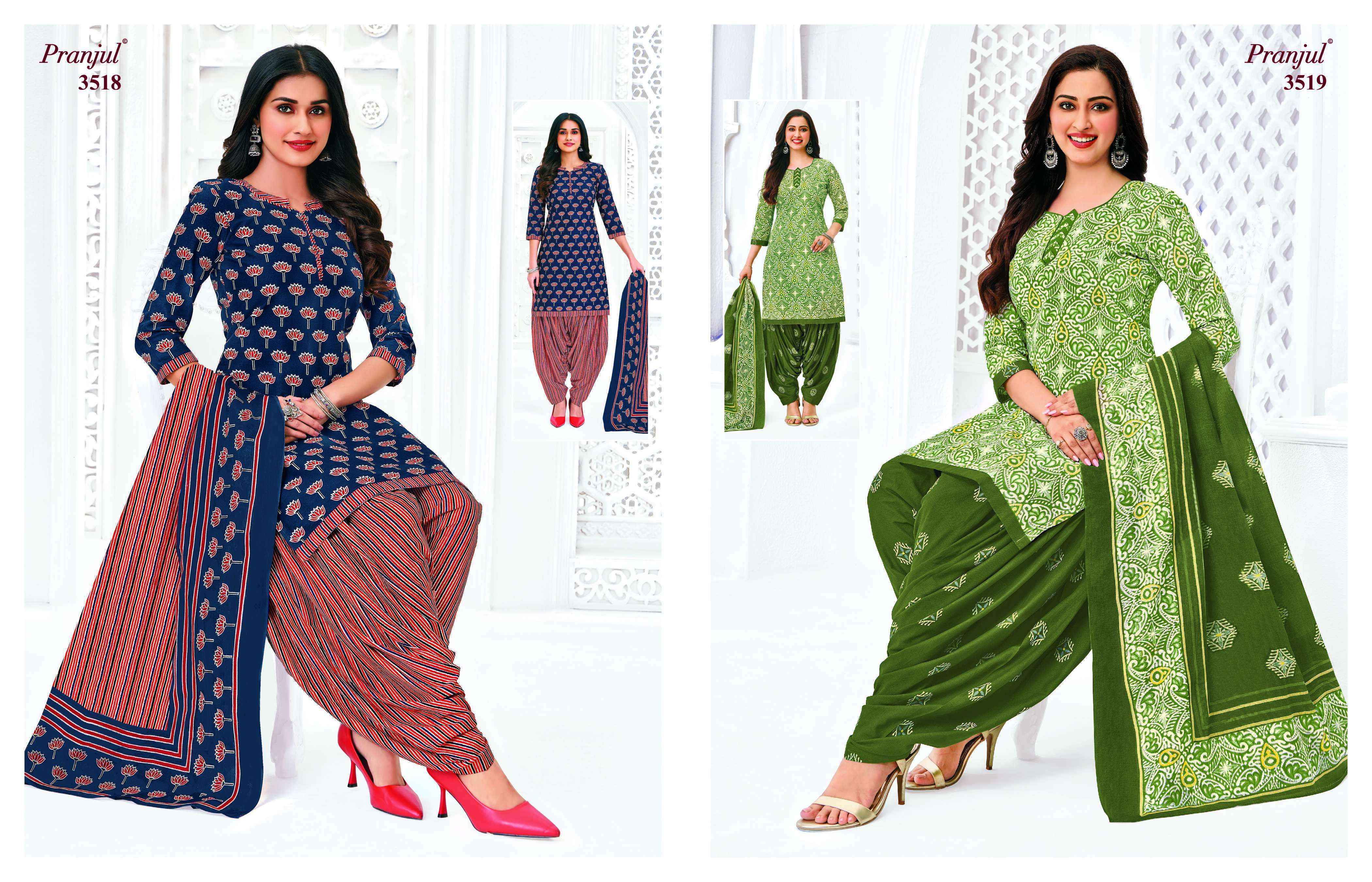 Pranjul Priyanshi Vol 35 Readymade Cotton Suit Wholesale Rate ( 36 Pcs Catalog )
