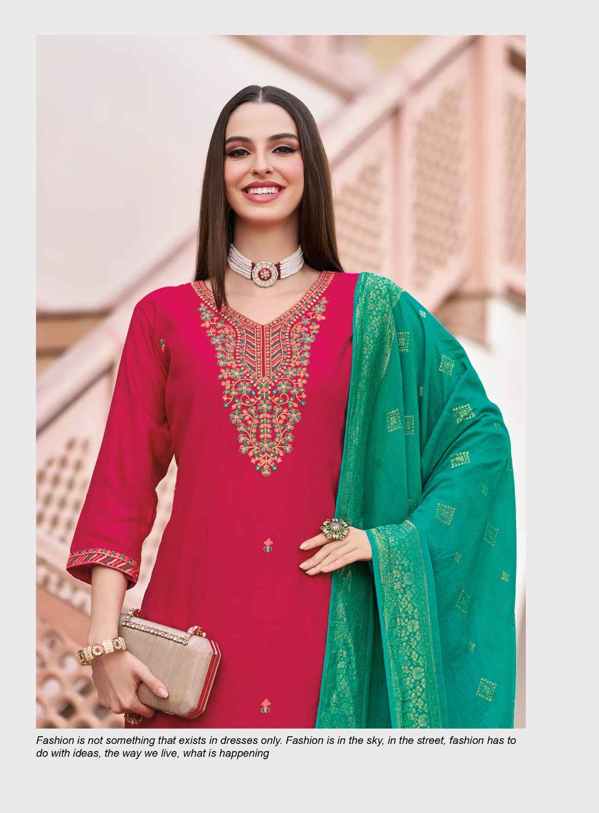 Radhika Nazakat Vol 2 Vertican Silk Embroidery Top Bottom And Dupatta Set Wholesale Rate ( 6 Pcs Catalog )