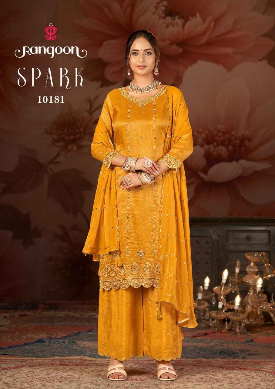 Rangoon Spark Readymade Viscose Simmer Suit Wholesale Rate ( 4 Pcs Catalog )