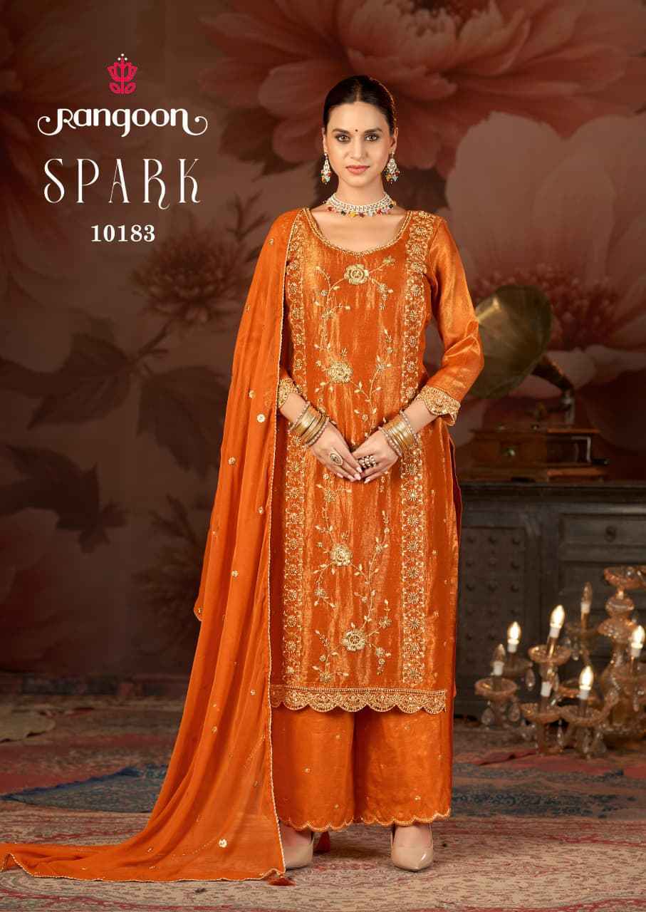 Rangoon Spark Readymade Viscose Simmer Suit Wholesale Rate ( 4 Pcs Catalog )