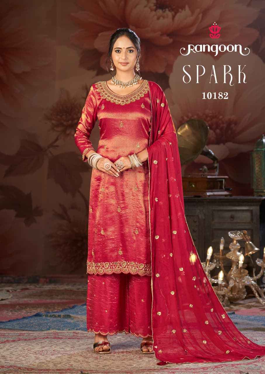 Rangoon Spark Readymade Viscose Simmer Suit Wholesale Rate ( 4 Pcs Catalog )