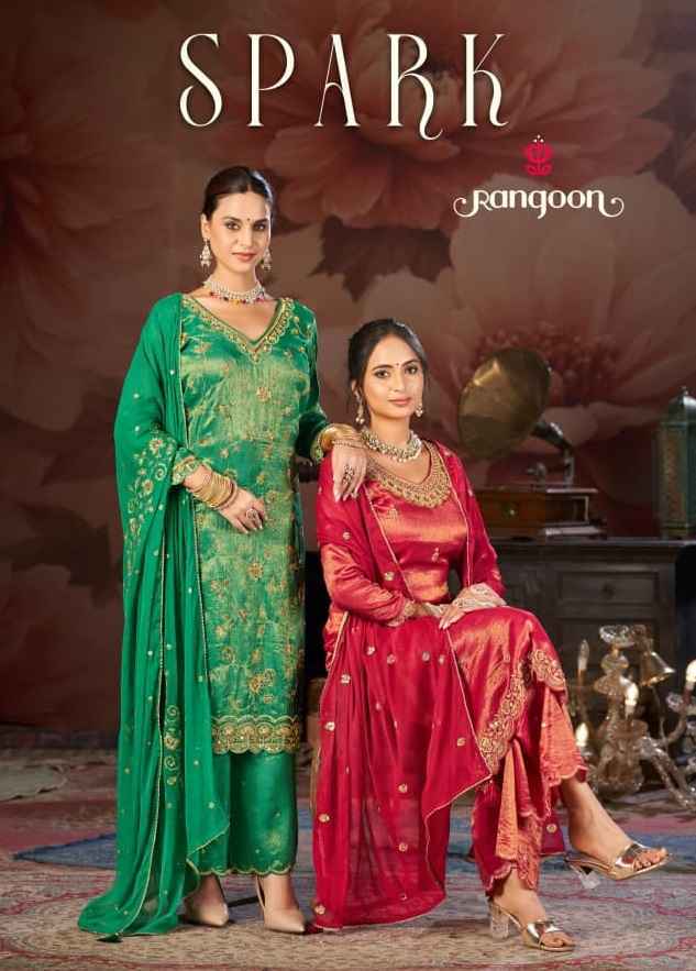 Rangoon Spark Readymade Viscose Simmer Suit Wholesale Rate ( 4 Pcs Catalog )