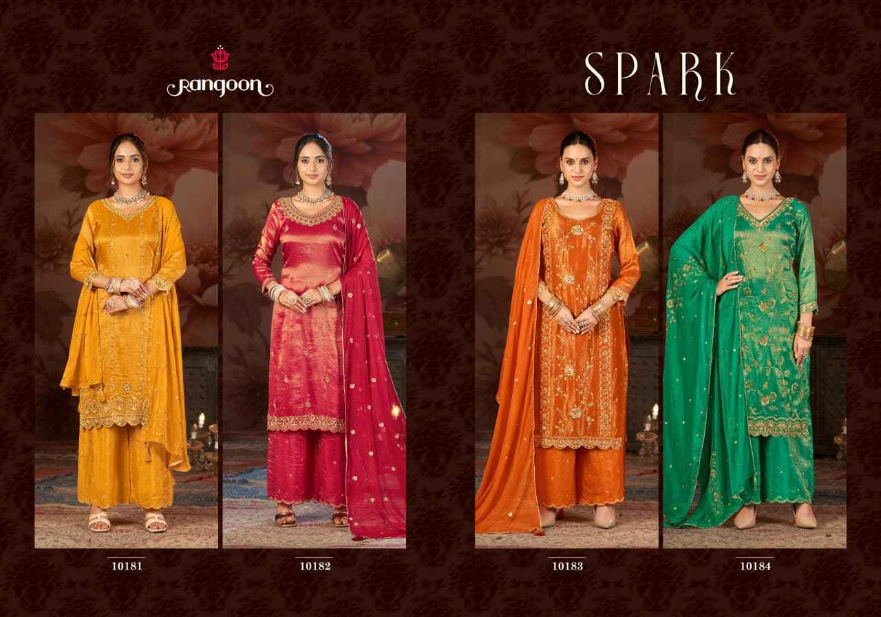 Rangoon Spark Readymade Viscose Simmer Suit Wholesale Rate ( 4 Pcs Catalog )