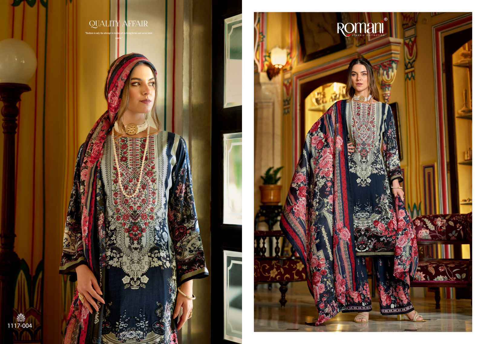 Romani Mahira Vol 4 Cotton Salwar Kameez Wholesale Rate ( 8 Pcs Catalog )