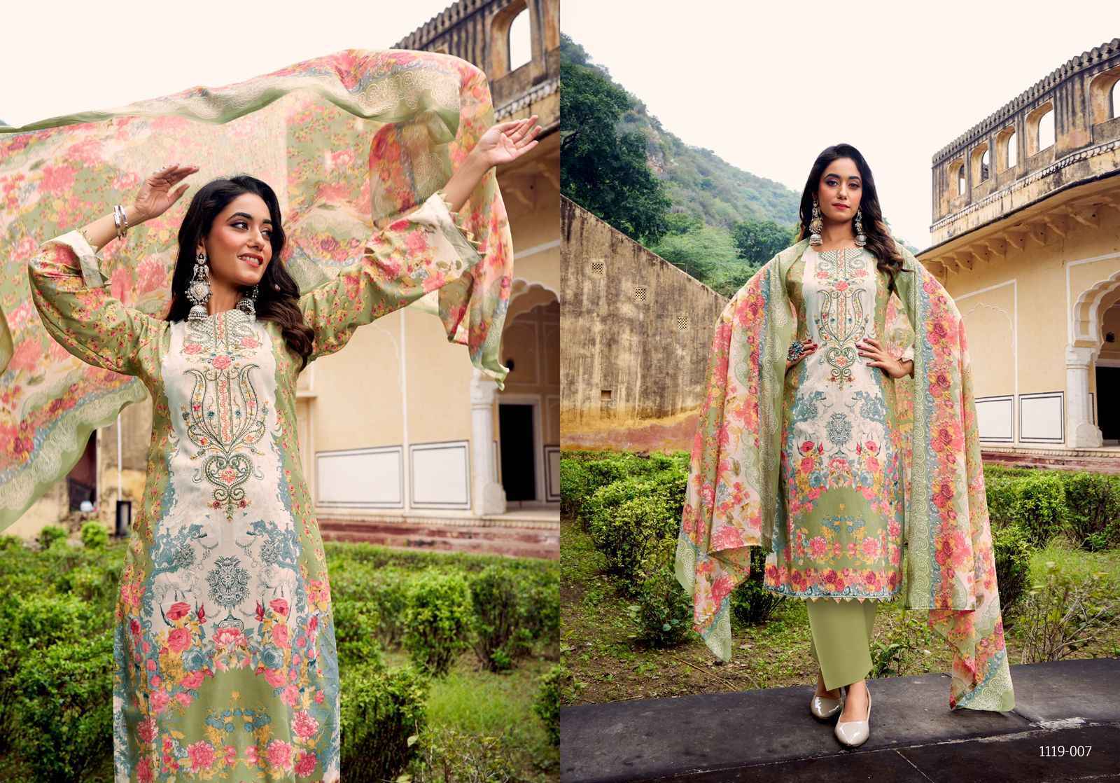 Romani Needle Wonder Vol 4 Cotton Salwar Kameez Wholesale Rate ( 8 Pcs Catalog )