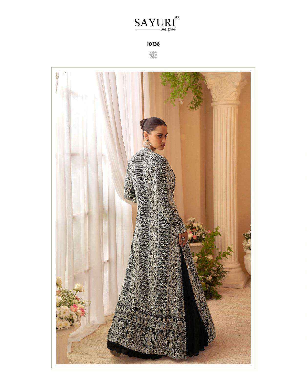 Sayuri Designer Kasmira Chinon Silk Gown Wholesale Rate ( 4 Pcs Catalog )