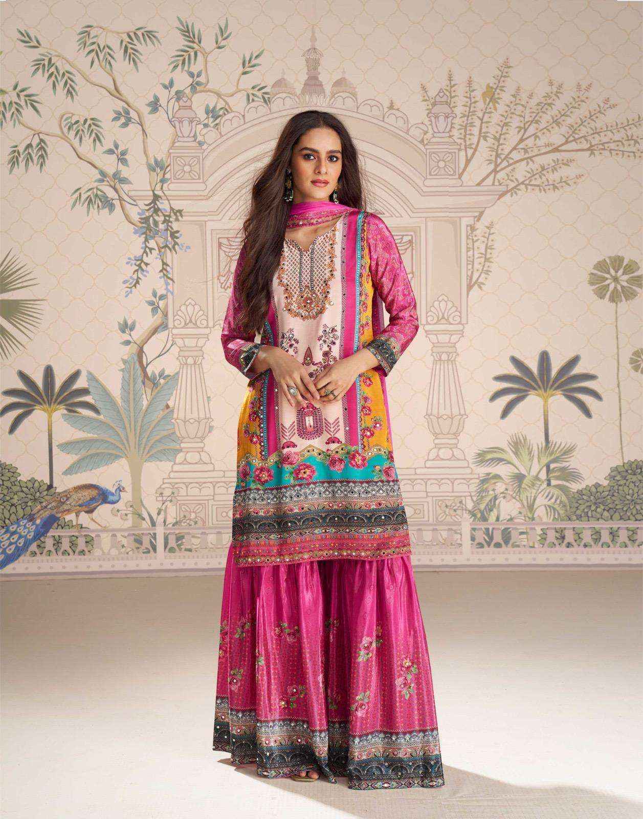 Sayuri Designer Kirti Readymade Silk Dress Collection ( 5 Pcs Catalog )