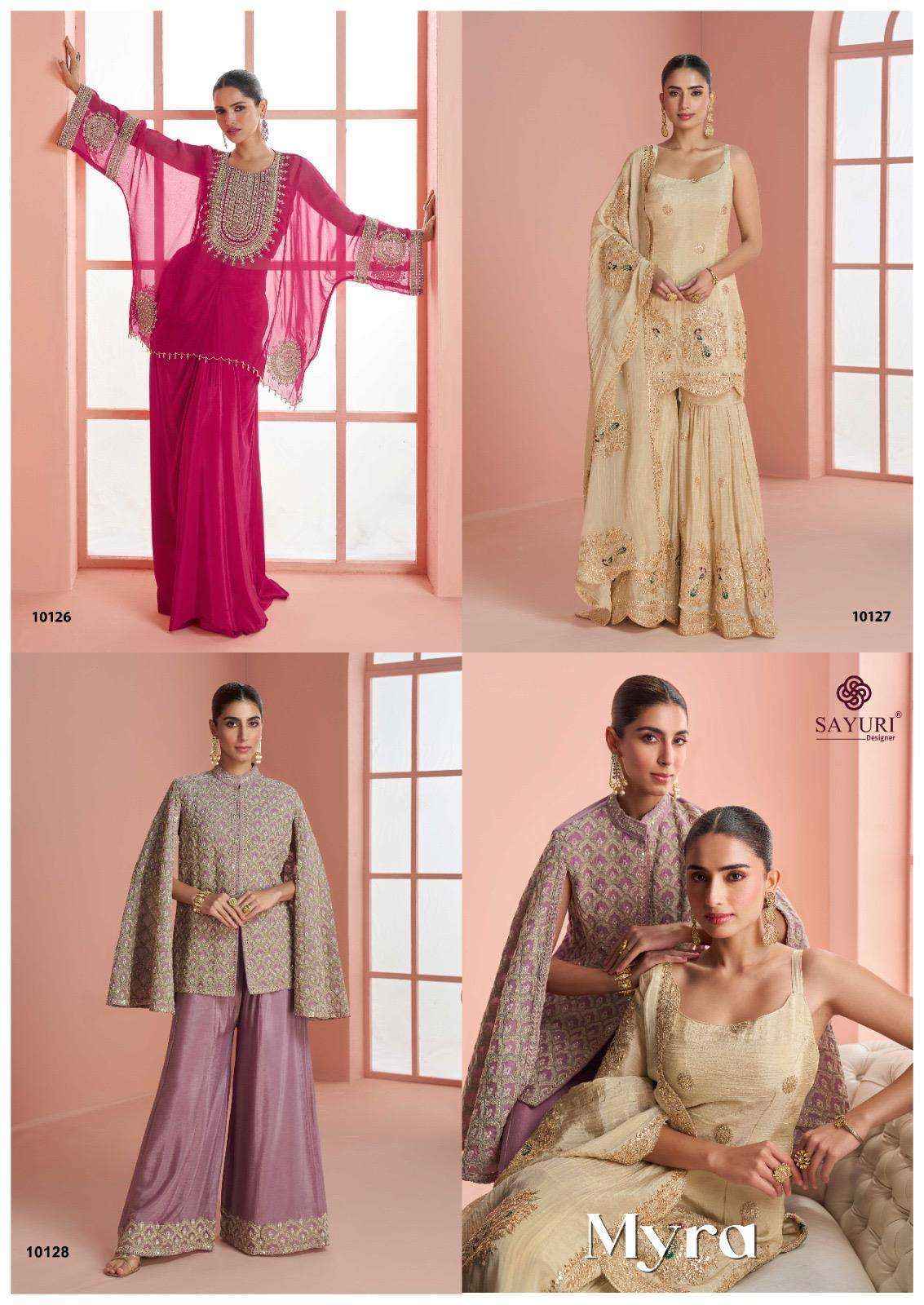 Sayuri Designer Myra Readymade Simer Silk Dress Wholesale Rate ( 3 Pcs Catalog )