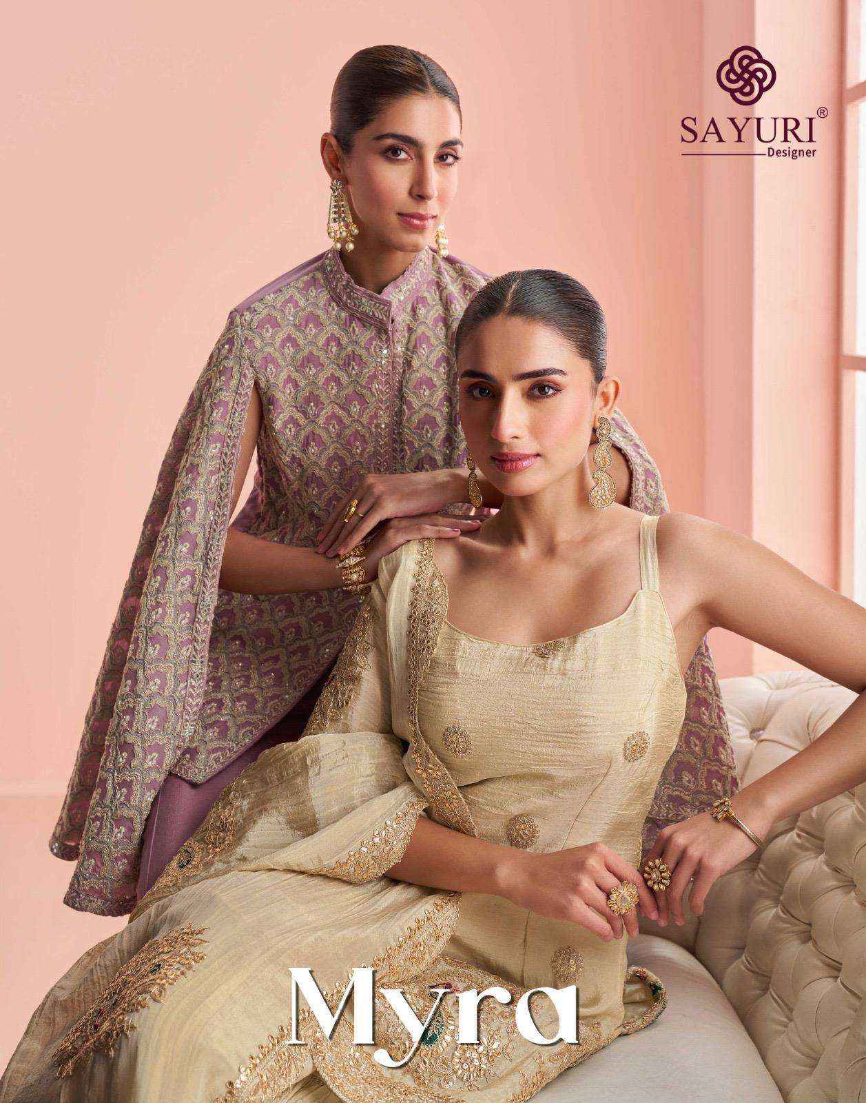 Sayuri Designer Myra Readymade Simer Silk Dress Wholesale Rate ( 3 Pcs Catalog )