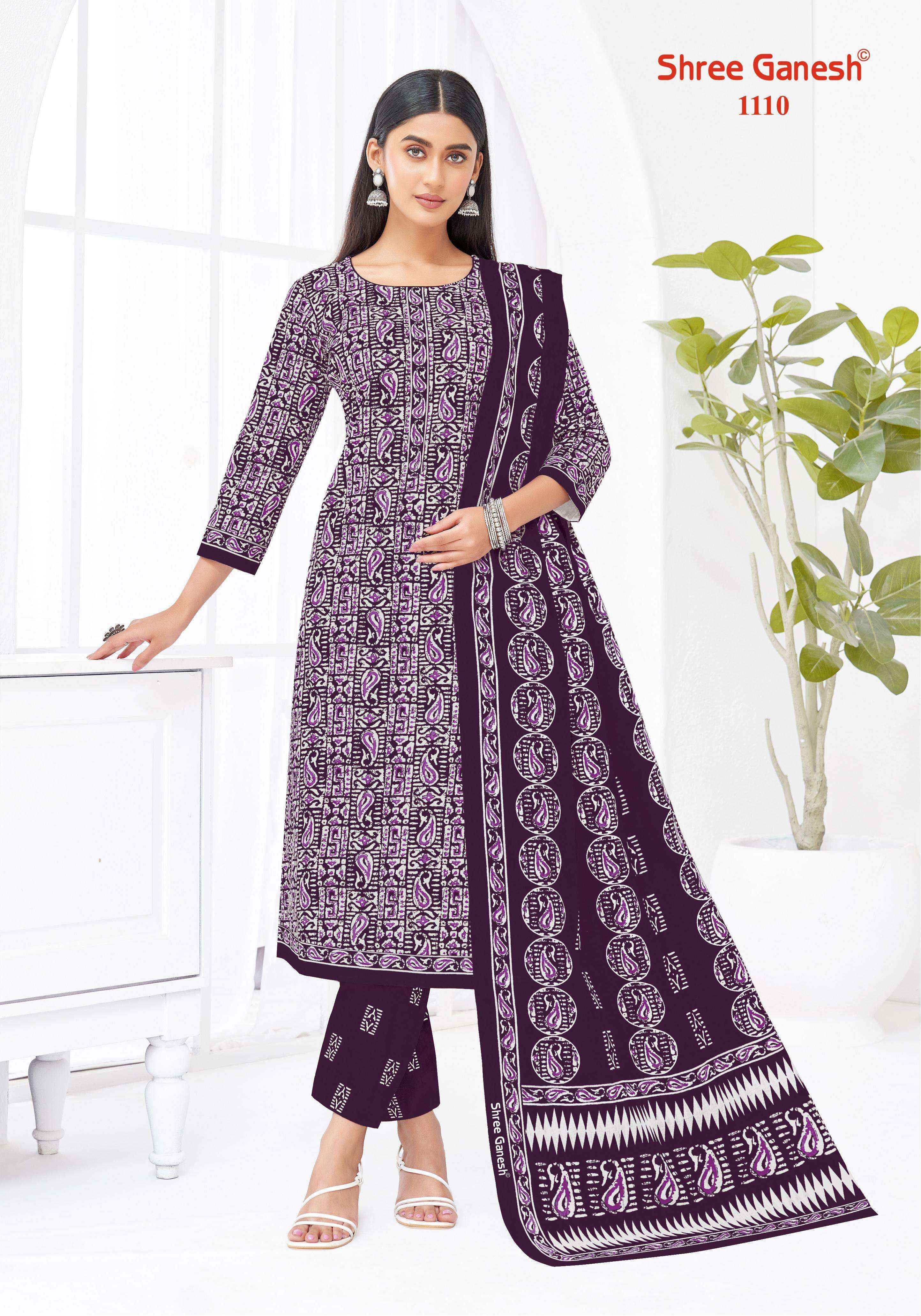 SHREE GANESH LEHRIYA VOL 1 COTTON PRINT LADIES KURTI PANT AND DUPATTA SET 