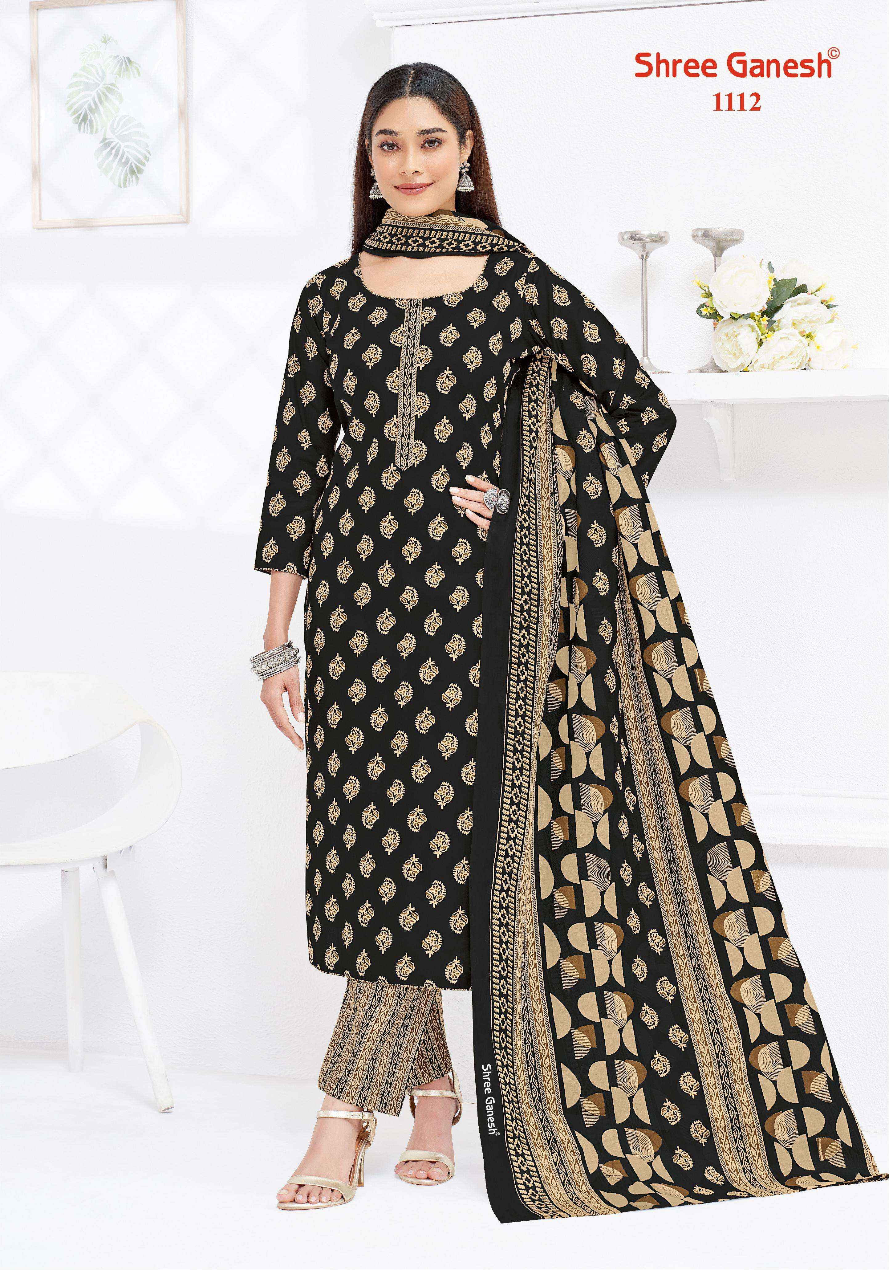 SHREE GANESH LEHRIYA VOL 1 COTTON PRINT LADIES KURTI PANT AND DUPATTA SET 