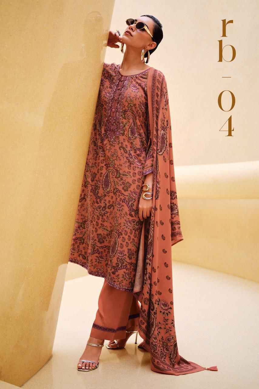 Varsha Rabane Viscouse Pashmina Salwar Kameez Wholesale Rate ( 4 Pcs Catalog )
