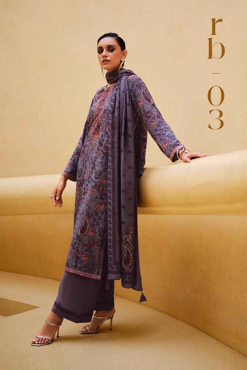 Varsha Rabane Viscouse Pashmina Salwar Kameez Wholesale Rate ( 4 Pcs Catalog )