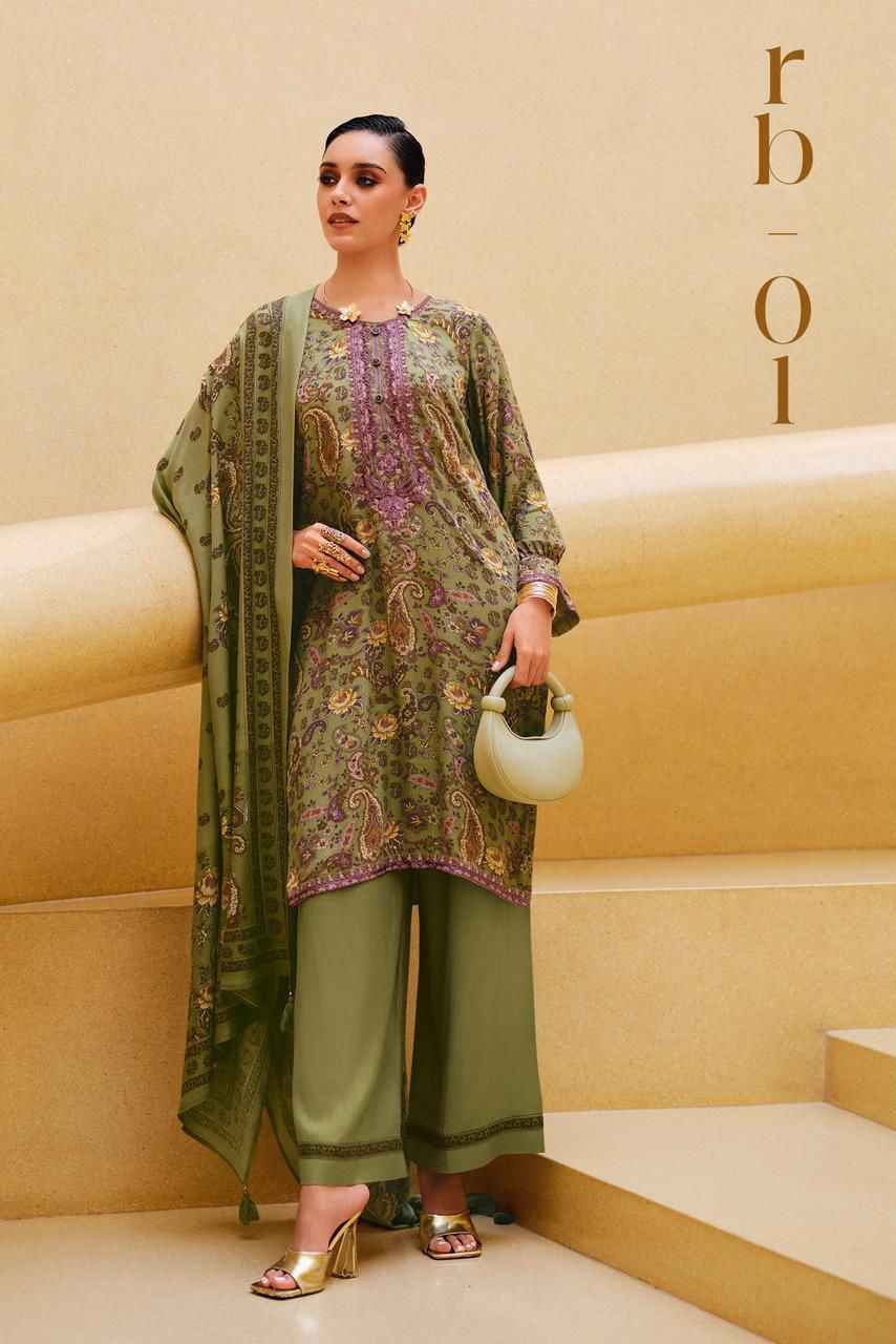 Varsha Rabane Viscouse Pashmina Salwar Kameez Wholesale Rate ( 4 Pcs Catalog )