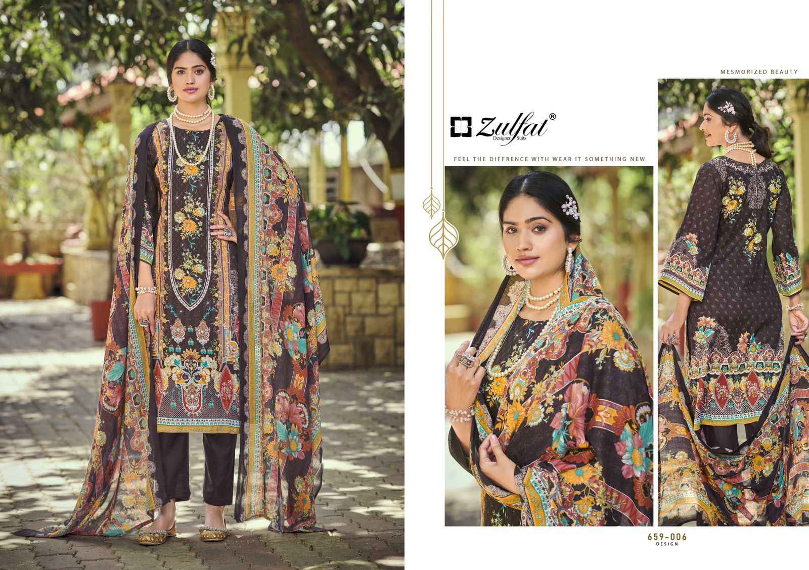 ZULFAT DESIGNER RAABTA VOL 7 PURE JAM COTTON DRESS MATERIAL WHOLESALE PRICE ( 6 PCS CATALOG )
