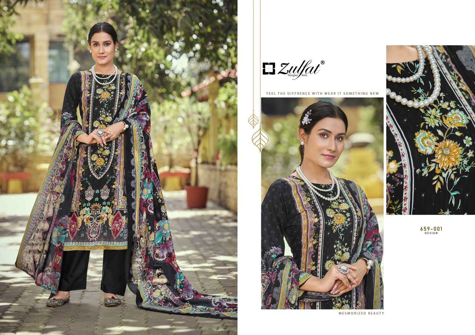 ZULFAT DESIGNER RAABTA VOL 7 PURE JAM COTTON DRESS MATERIAL WHOLESALE PRICE ( 6 PCS CATALOG )