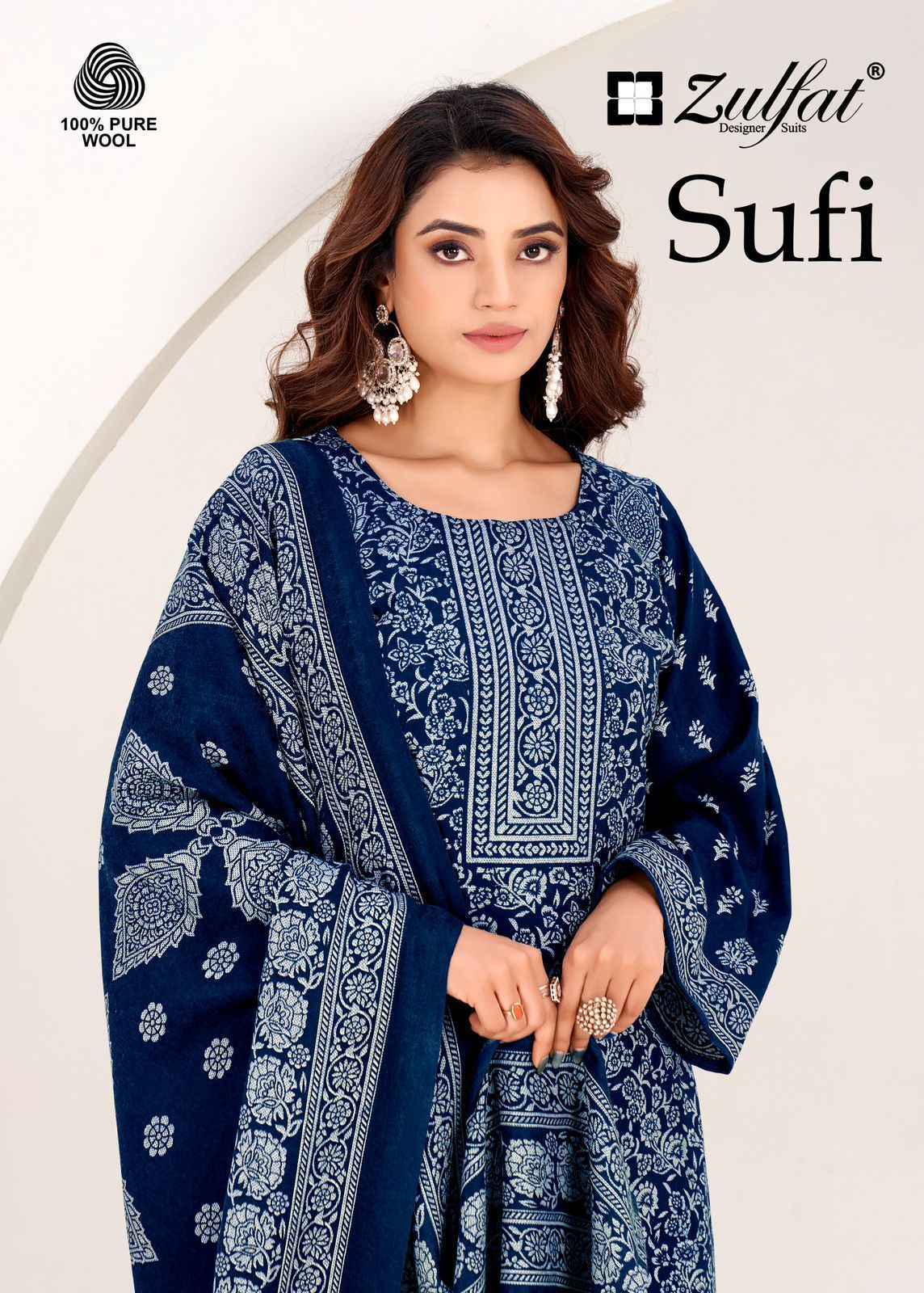 Zulfat Sufi Woollen Pashmina Dress Material Wholesale Rate ( 4 Pcs Catalog )