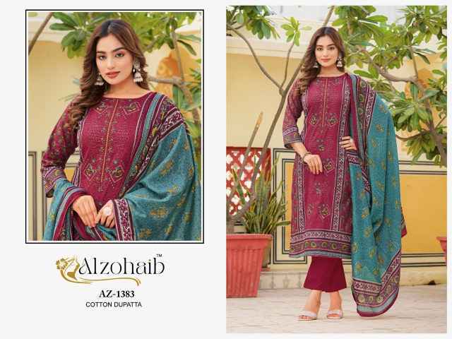 Al Zohaib Rhma Cotton Dress Material Wholesale Price Surat ( 4 pcs Catalogue )