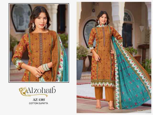 Al Zohaib Rhma Cotton Dress Material Wholesale Price Surat ( 4 pcs Catalogue )