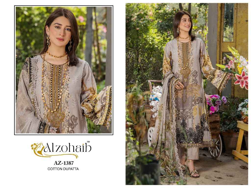 Alzohaib Aaida Vol 2 Cotton Pakistani Dress Material Wholesale Price ( 4 Pcs Catalogue )