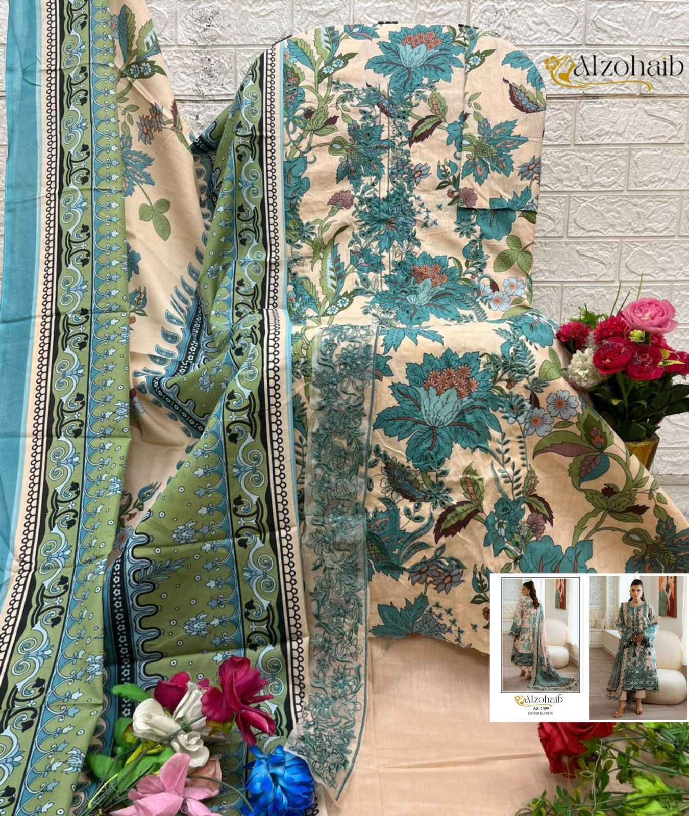 Alzohaib Riwayat Vol 1 Cotton Dress Material Surat Textile Market ( 5 pcs Catalogue )