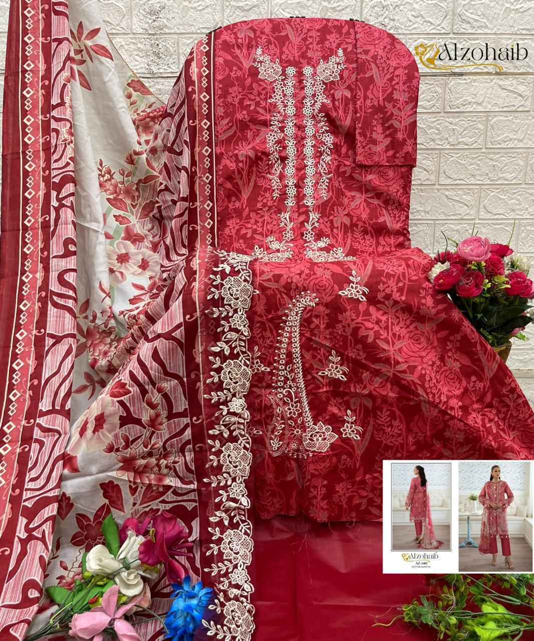 Alzohaib Riwayat Vol 1 Cotton Dress Material Surat Textile Market ( 5 pcs Catalogue )
