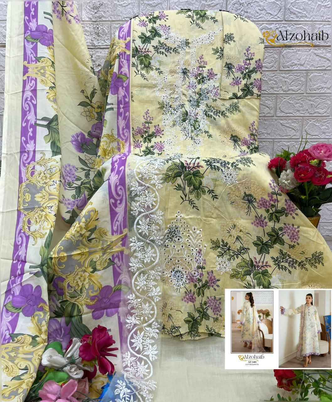 Alzohaib Riwayat Vol 1 Cotton Dress Material Surat Textile Market ( 5 pcs Catalogue )
