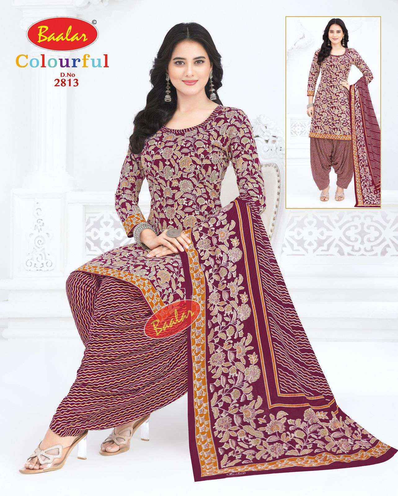 Baalar Colourful Vol 28 Cotton Dress Material Wholesale Market Price ( 36 pcs Catalogue )