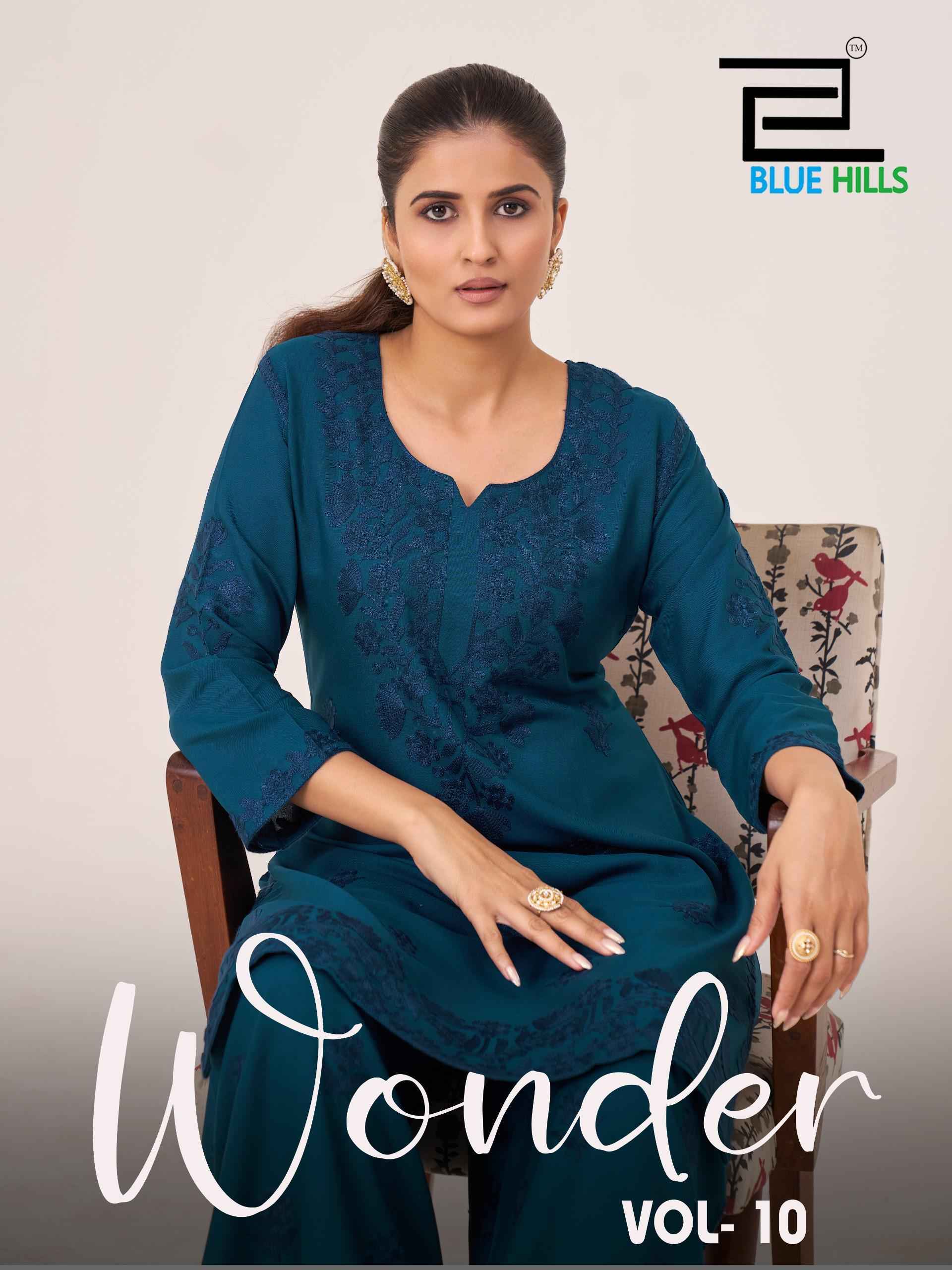 Blue Hills Wonder vol 10 Rayon Kurti With Plazzo Wholesale Price ( 6 pcs Catalogue ) 