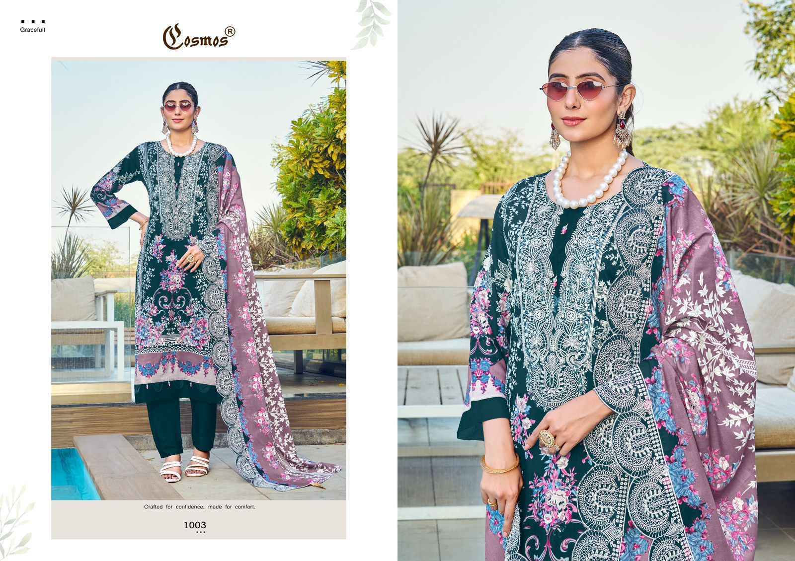 Cosmos Needle Wonder Winter Collection Vol 1 Rayon Salwar Kameez Wholesale Rate ( 8 Pcs Catalog )