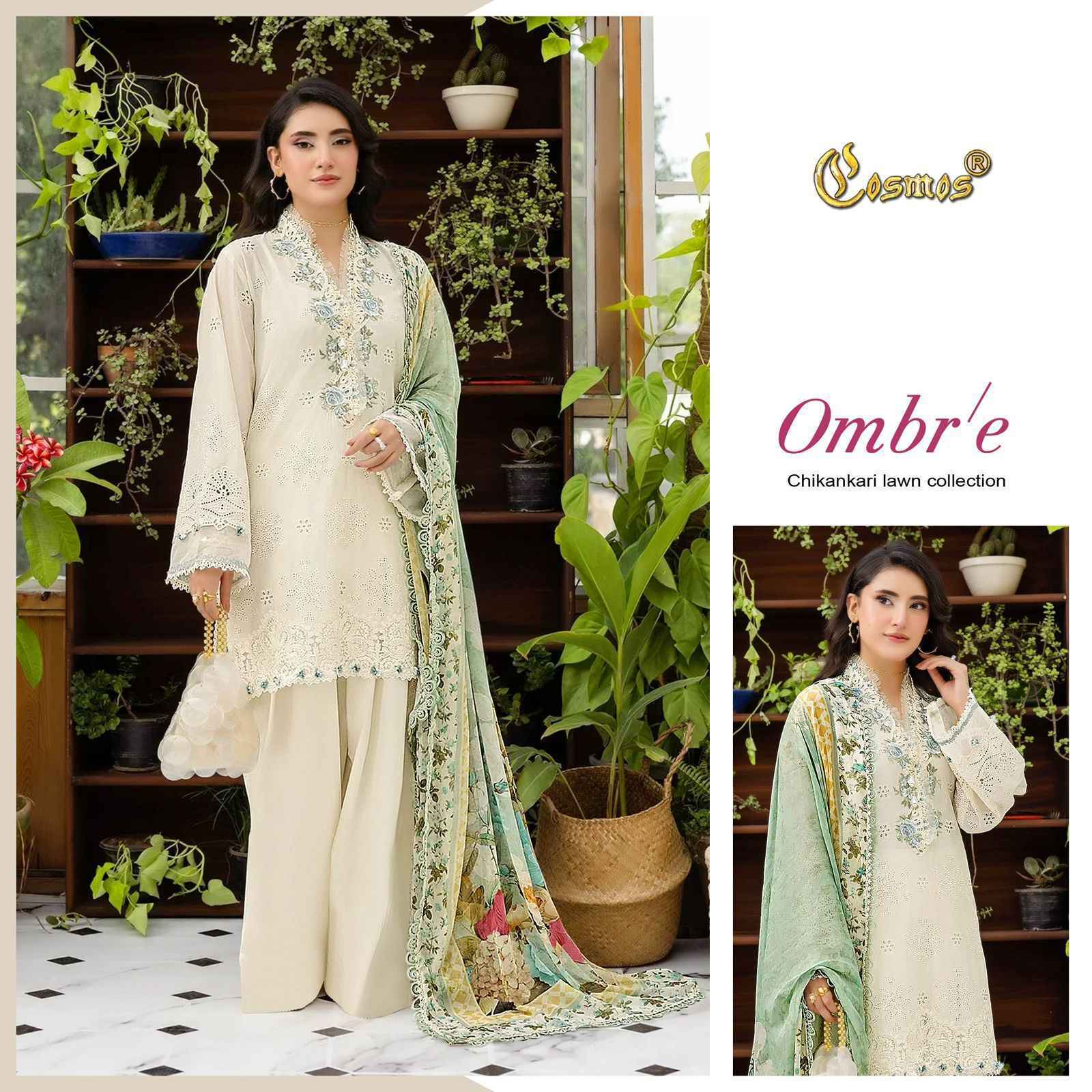 Cosmos Ombre Chikankari Lawn Collection Lawn Cotton Salwar Kameez Wholesale Rate ( 6 Pcs Catalog )