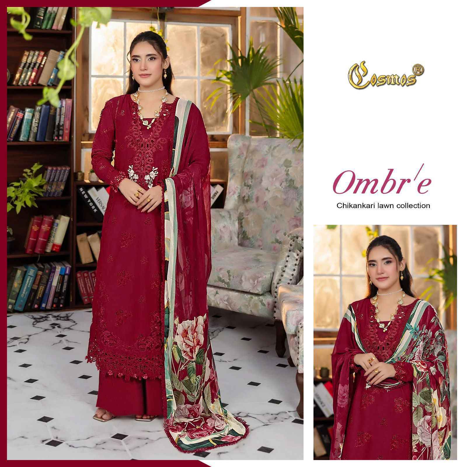 Cosmos Ombre Chikankari Lawn Collection Lawn Cotton Salwar Kameez Wholesale Rate ( 6 Pcs Catalog )