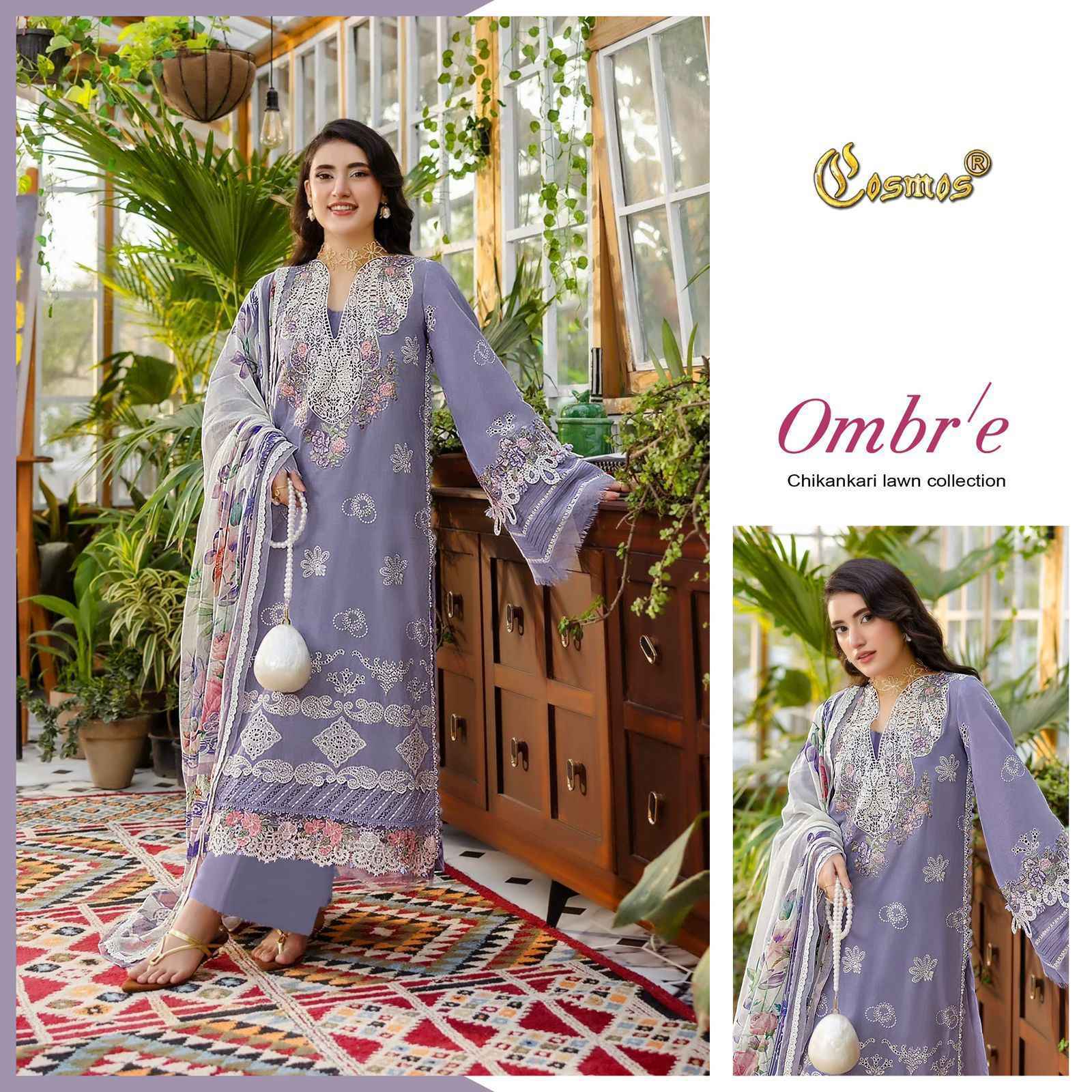 Cosmos Ombre Chikankari Lawn Collection Lawn Cotton Salwar Kameez Wholesale Rate ( 6 Pcs Catalog )