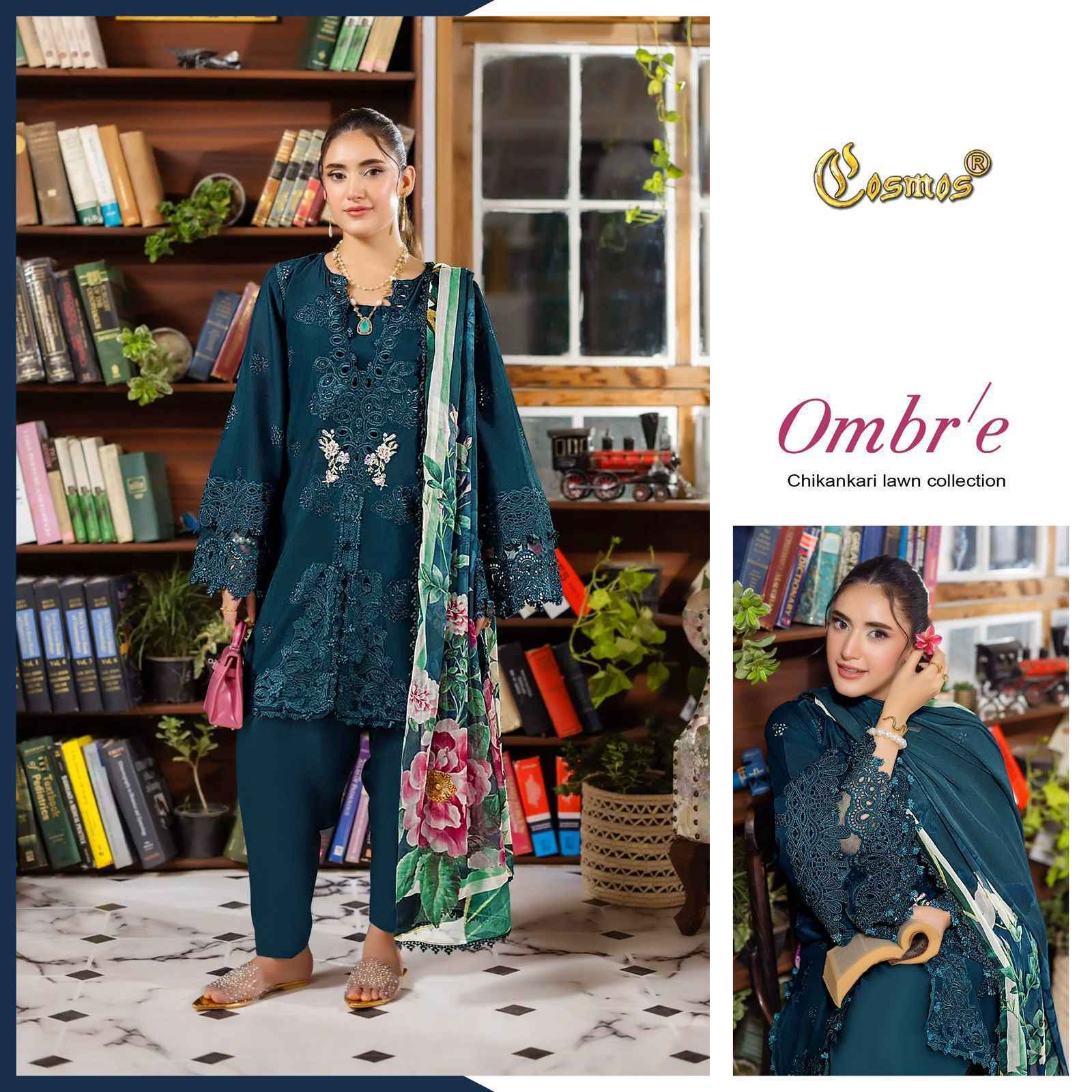 Cosmos Ombre Chikankari Lawn Collection Lawn Cotton Salwar Kameez Wholesale Rate ( 6 Pcs Catalog )