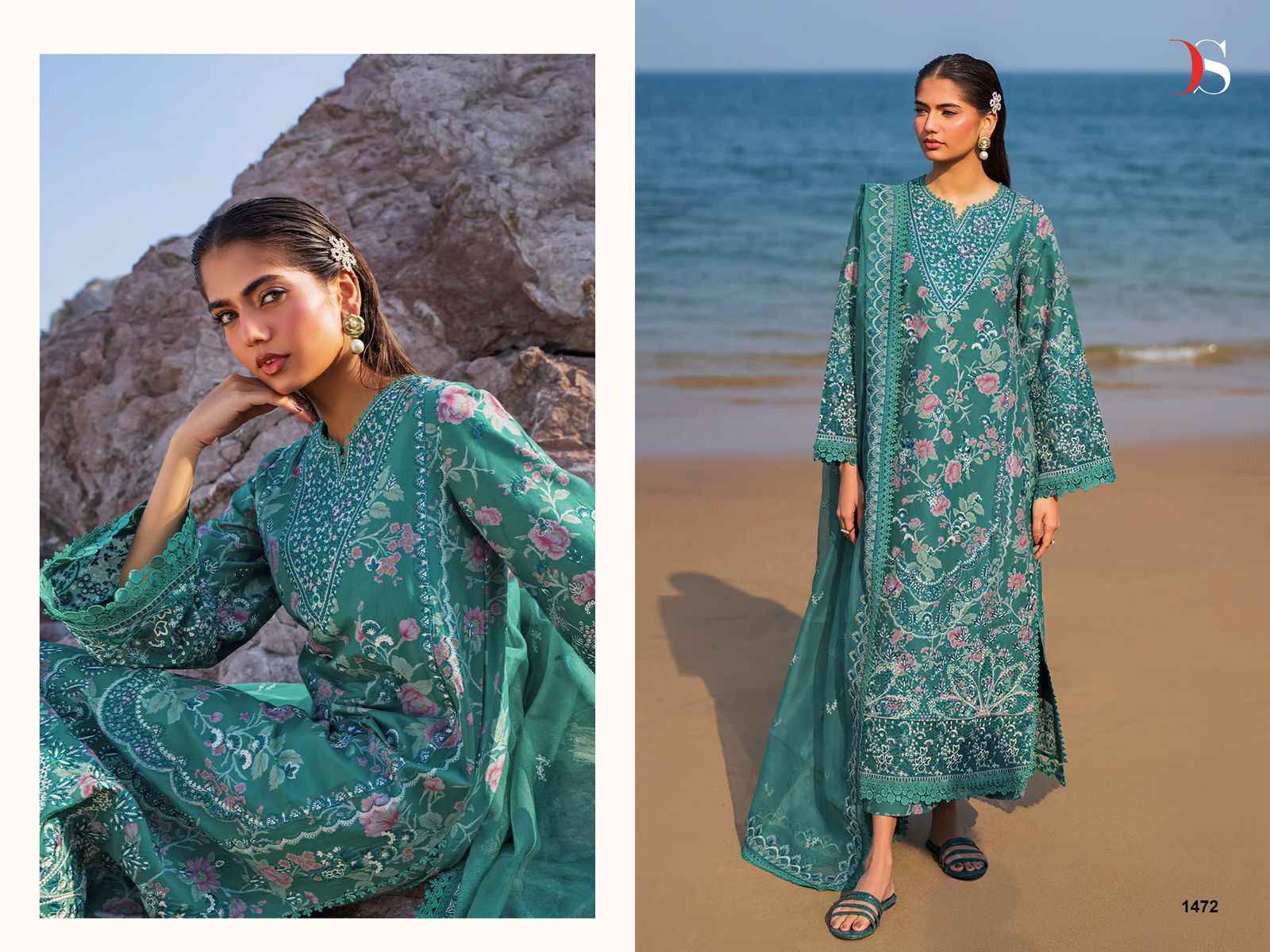 Deepsy Afrozeh Lawn 25 Vol 2 Cotton Pakistani Dress Material Wholesale Price ( 8 pcs Catalogue )
