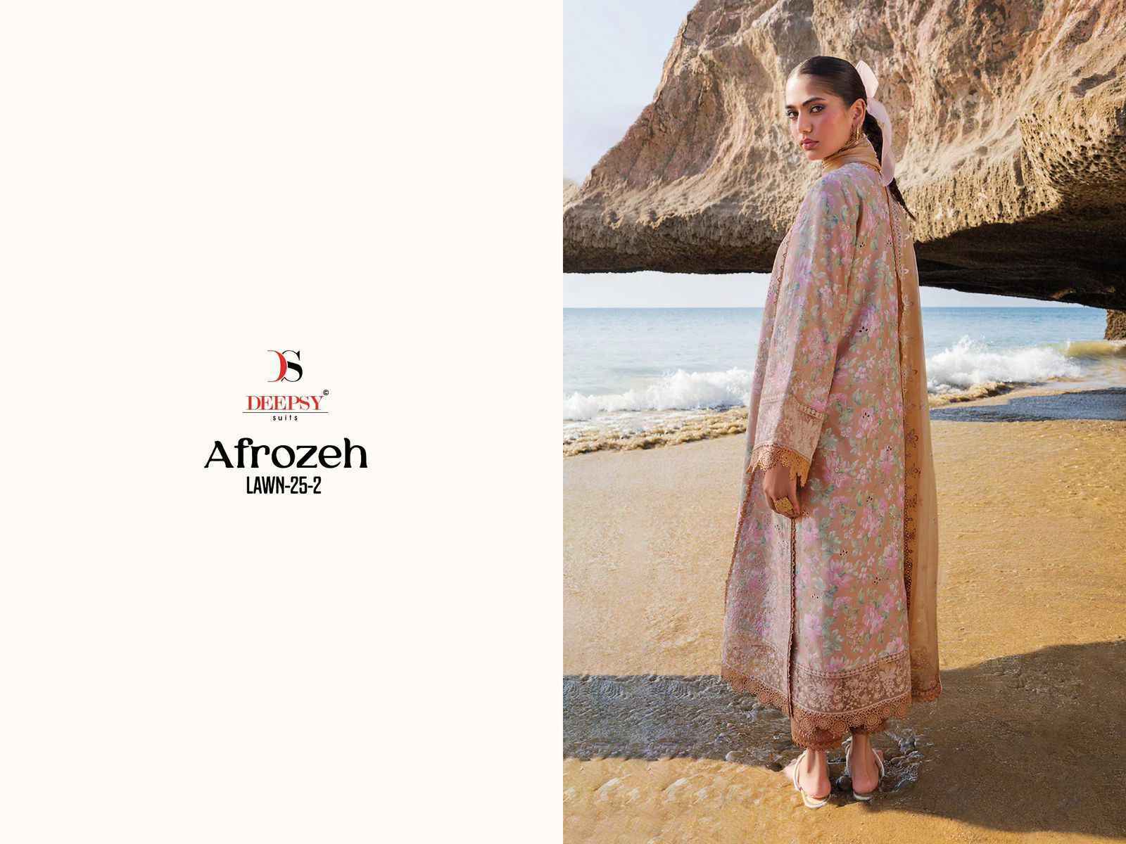 Deepsy Afrozeh Lawn 25 Vol 2 Cotton Pakistani Dress Material Wholesale Price ( 8 pcs Catalogue )