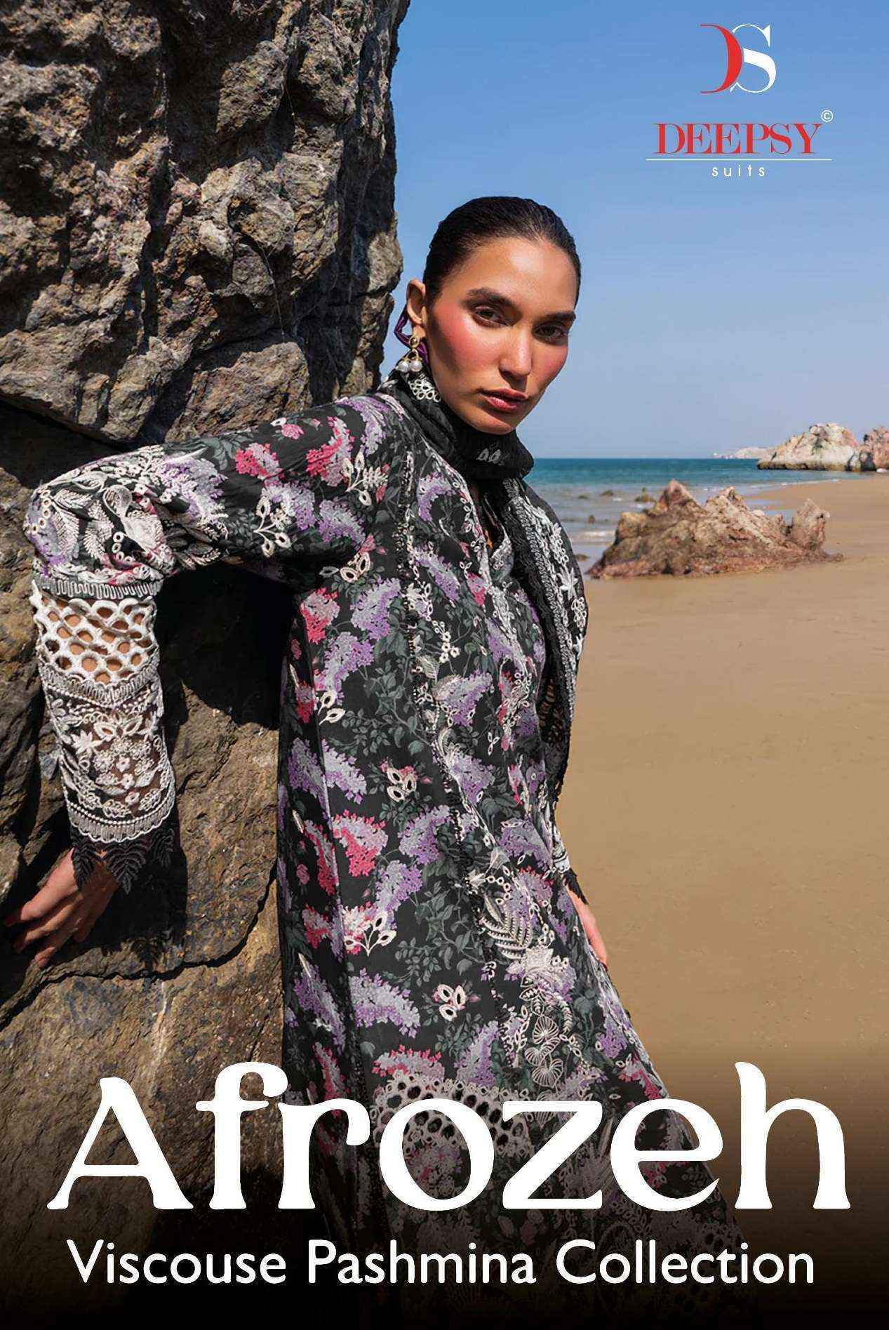 Deepsy Afrozeh Viscose Pashmina Salwar Kameez Wholesale Rate ( 8 Pcs Catalog )