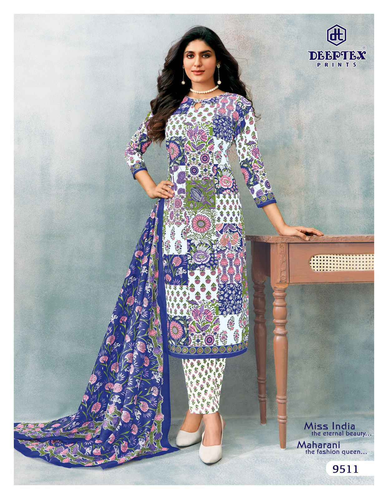 Deeptex Miss India Vol 95 Cotton Salwar Kameez Wholesale Rate ( 16 Pcs Catalog )