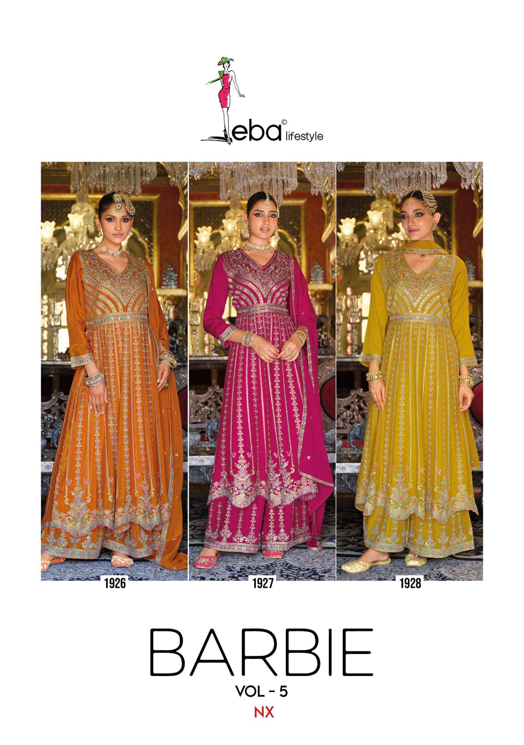 Eba Lifestyle Barbie Vol 5 Nx Readymade Latest Designer Dress Wholesale Rate ( 3 Pcs Catalog )