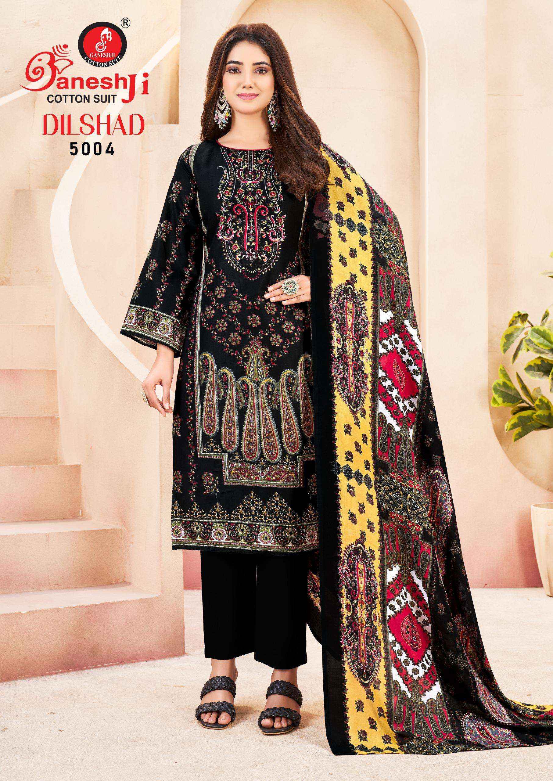 Ganesh Ji Dilshad Vol 5 Soft Cotton Salwar Kameez Wholesale Rate ( 8 Pcs Catalog )