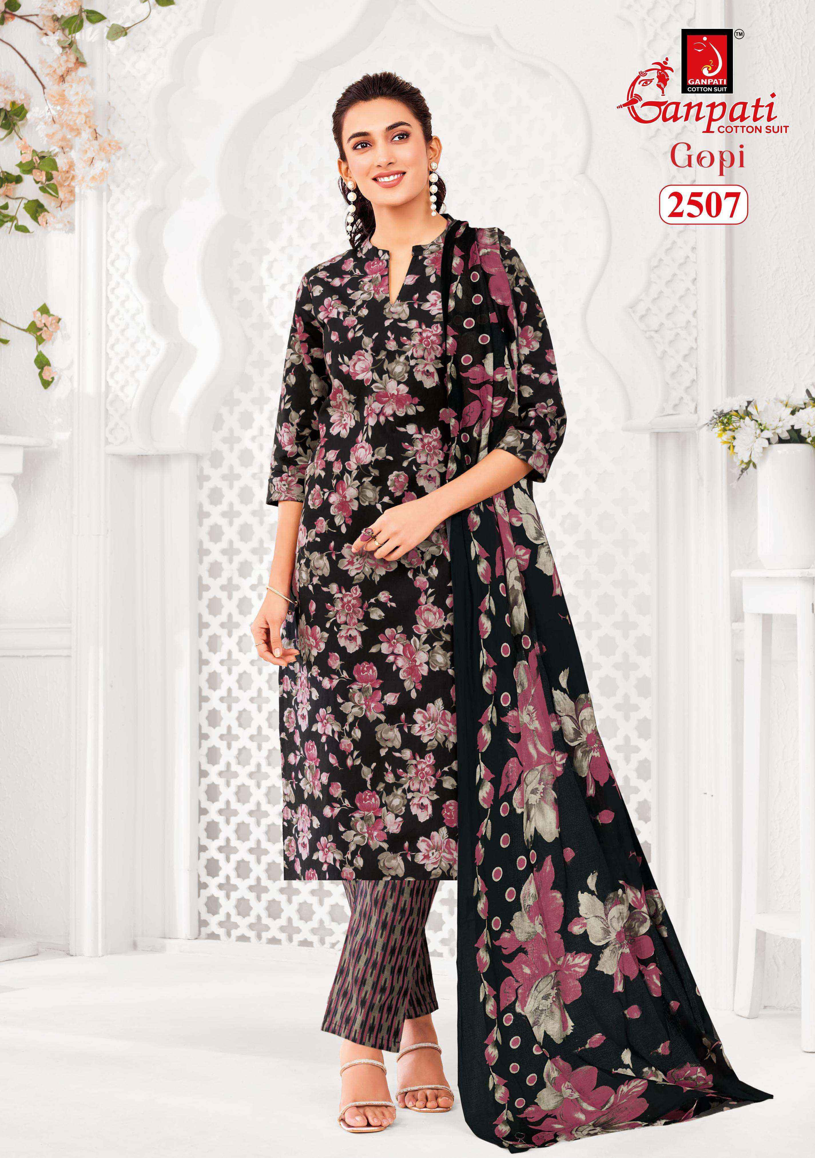 Ganpati Gopi Vol 13 Cotton Salwar Kameez Wholesale Rate ( 15 Pcs Catalog )