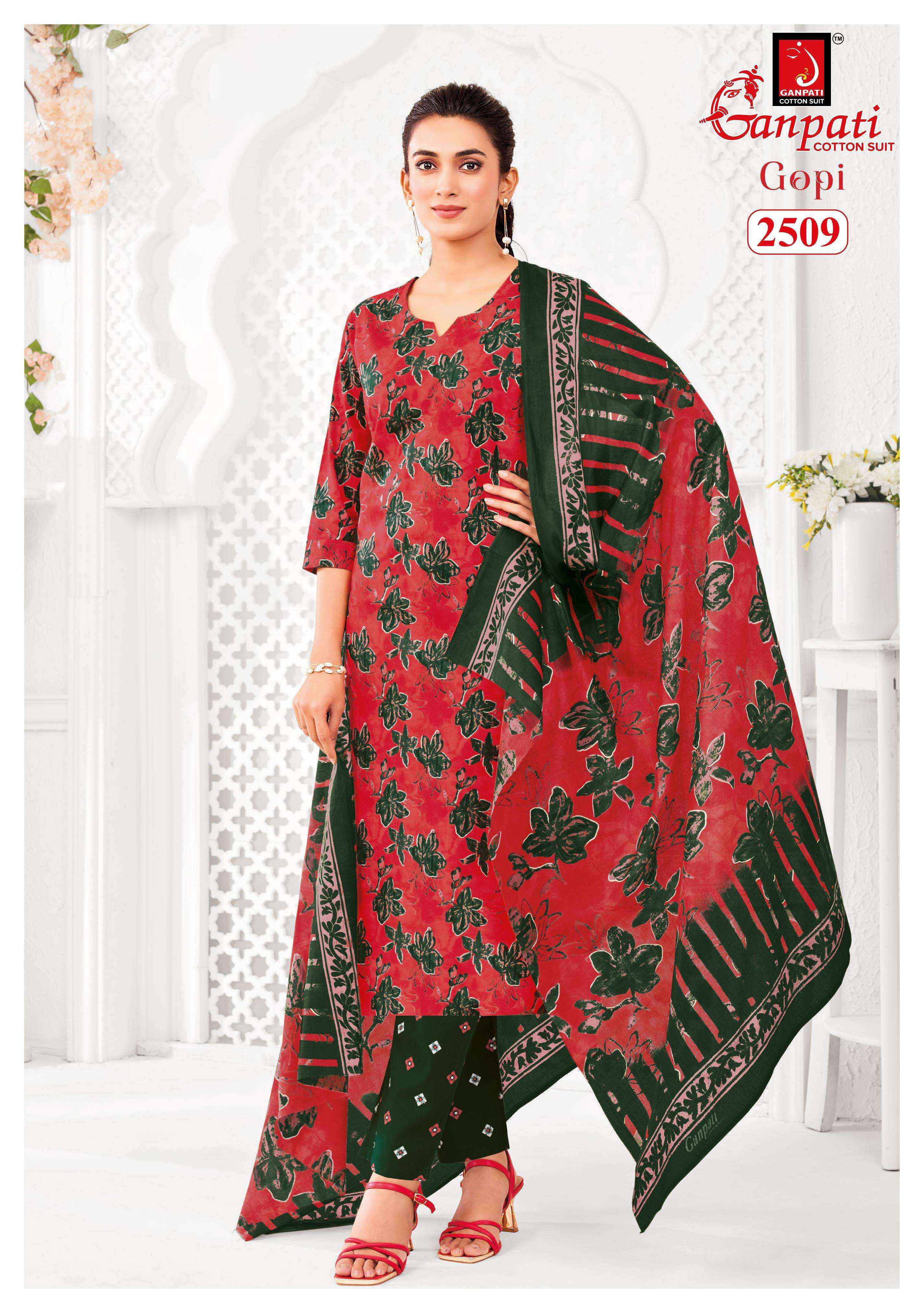 Ganpati Gopi Vol 13 Cotton Salwar Kameez Wholesale Rate ( 15 Pcs Catalog )